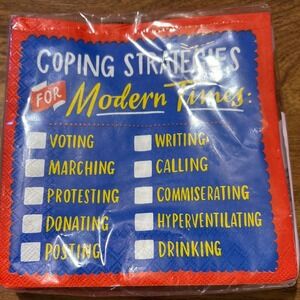 Coping Strategies‎ Modern Times Napkins 20 Count Funny Cocktail Party Napkins